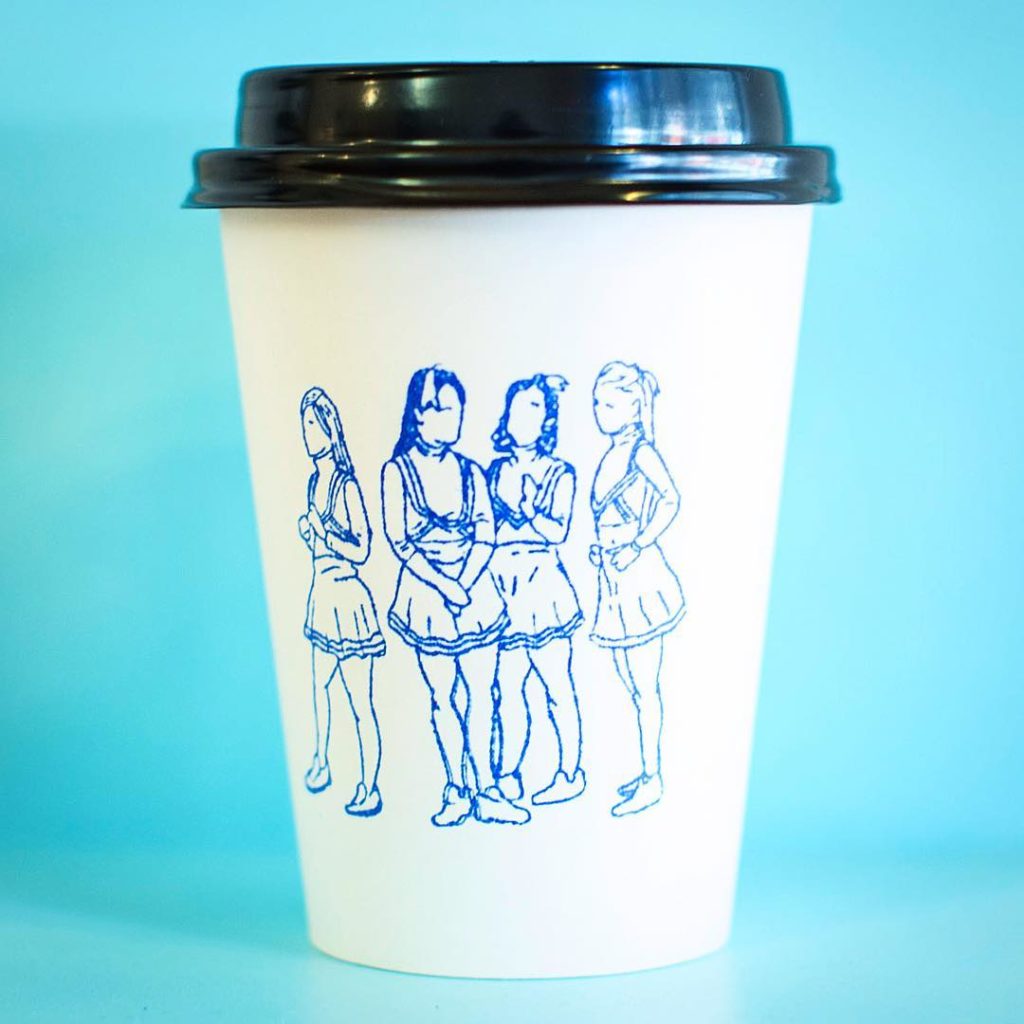 12oz White Paper Cup Stamp Printed