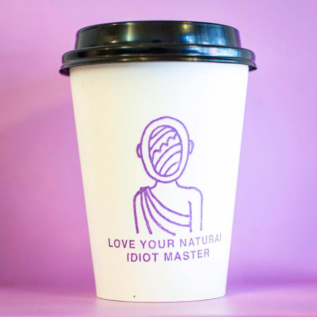 Love Your Natural Idiot Master Stamp Print 12oz Cup Design