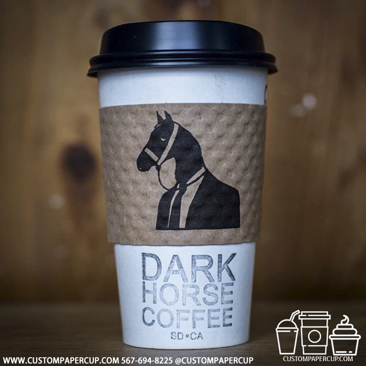 darkhorsecoffee sleeved coffee cup
