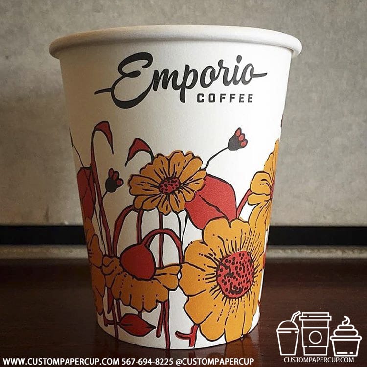 emporiacoffee flower yellow hot cup