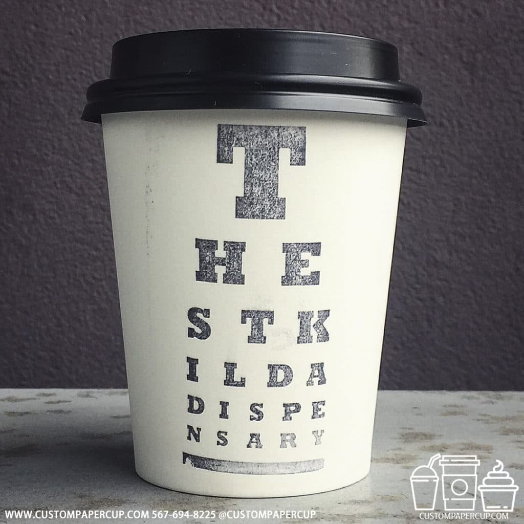 eye test board ink custom printed cup