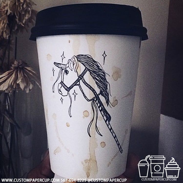 horse toy artificial custom coffee cup