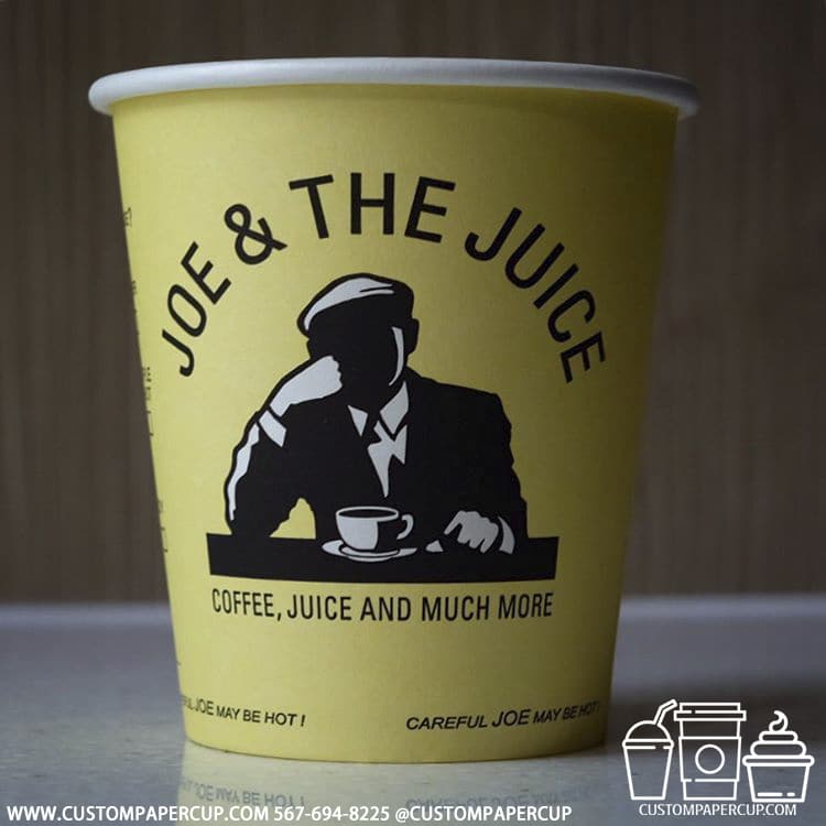 joethejuice man yellow paper cup