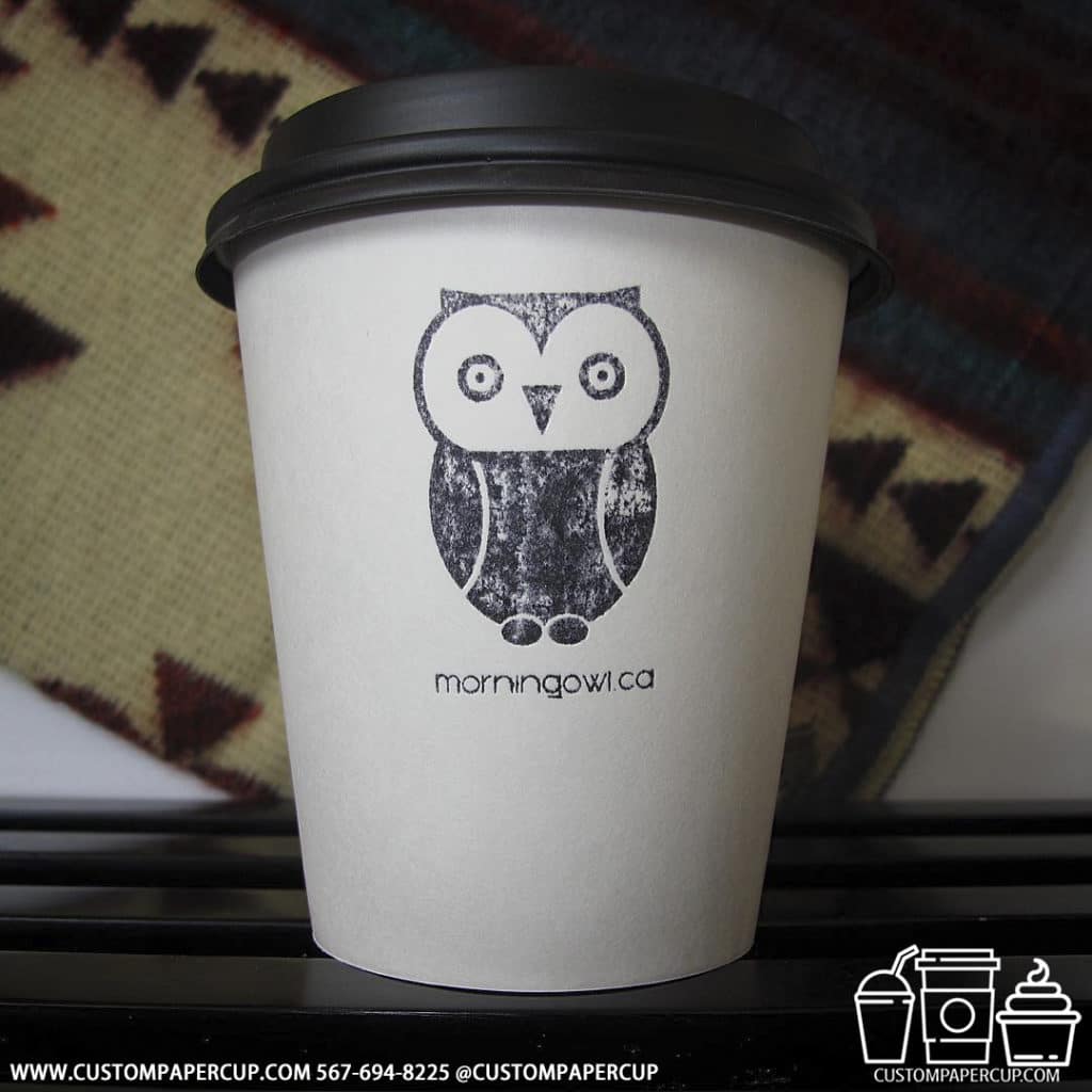 morningowl owl canadian custom coffee cup