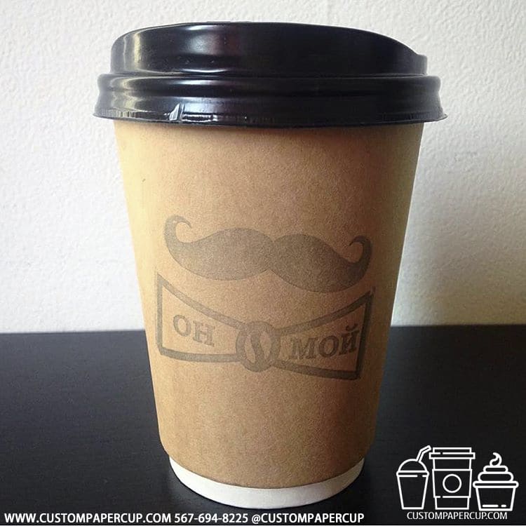 onmoi mustache double wall coffee cup