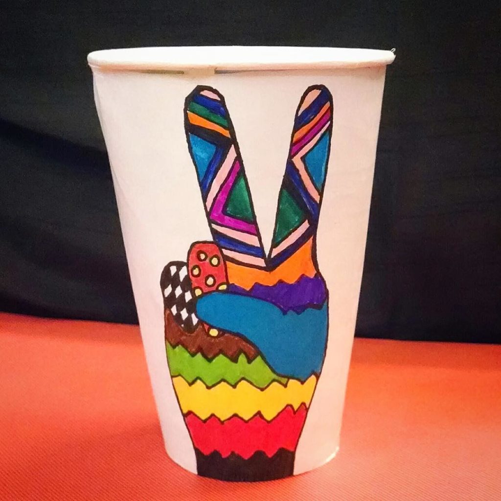 peacecoffee paper cup full color printing