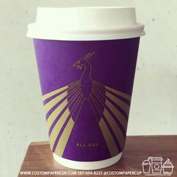 phoenix dragon all day coffee custom cup