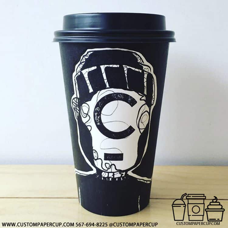 robot abstract large tall drink cup