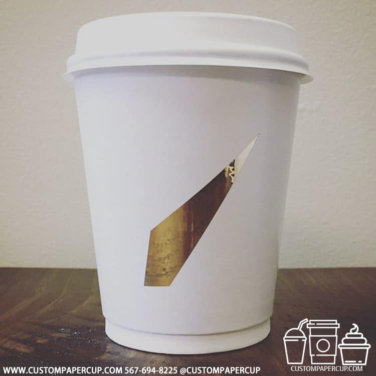 strip gold shiny paper cup