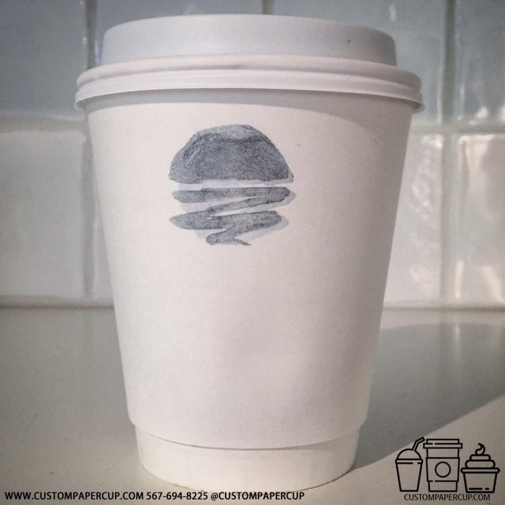 sunset sun wavy hot cup design