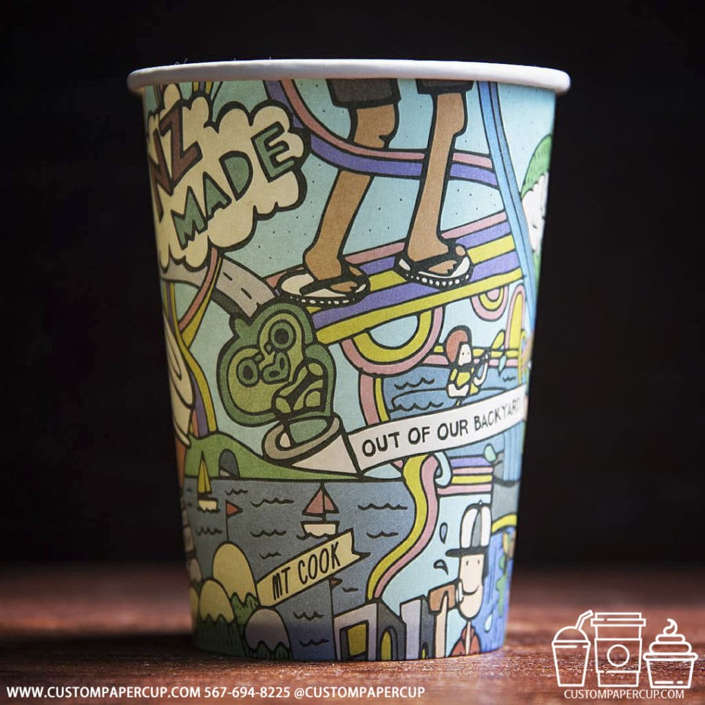 travel mixed colorful printed custom cup