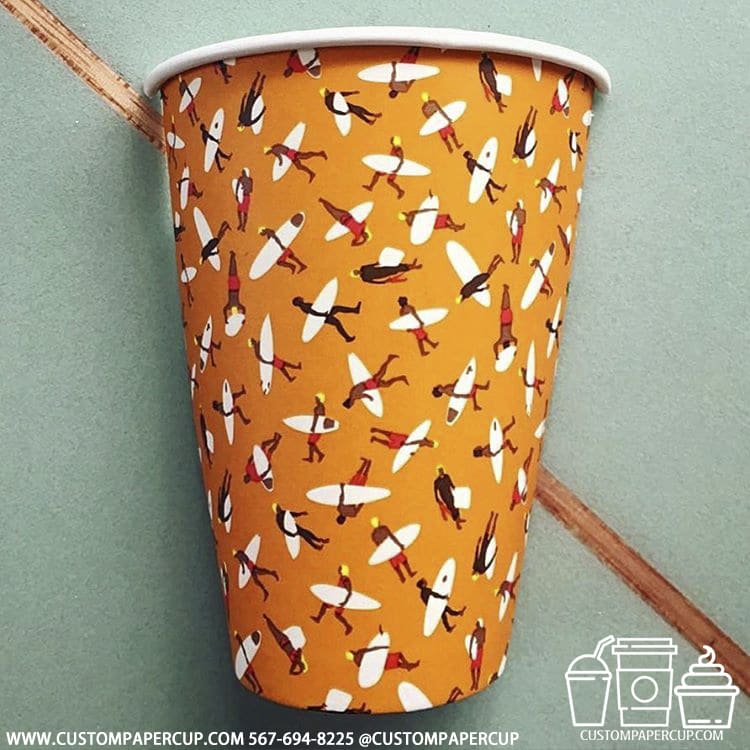 wakeboard human mosaic full wrap cup