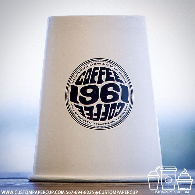 1961coffee custom printed paper coffee cups