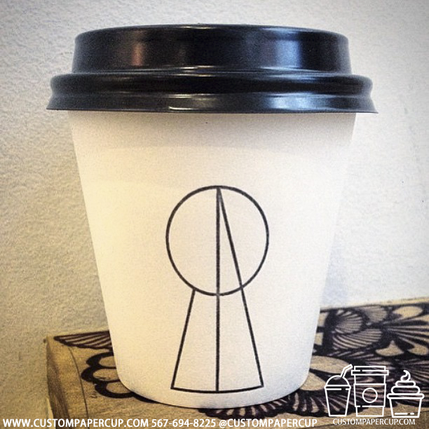 abstract figure custom printed paper coffee cups
