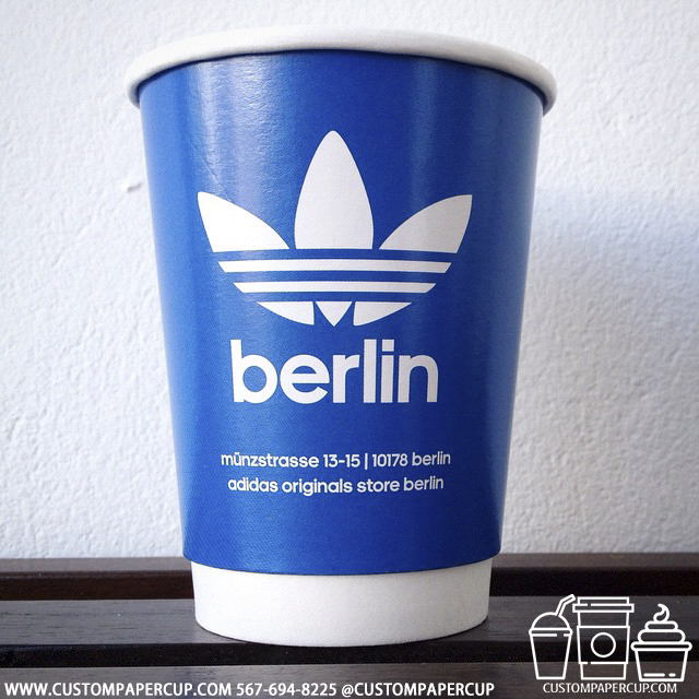 adidas berlin custom printed paper coffee cups