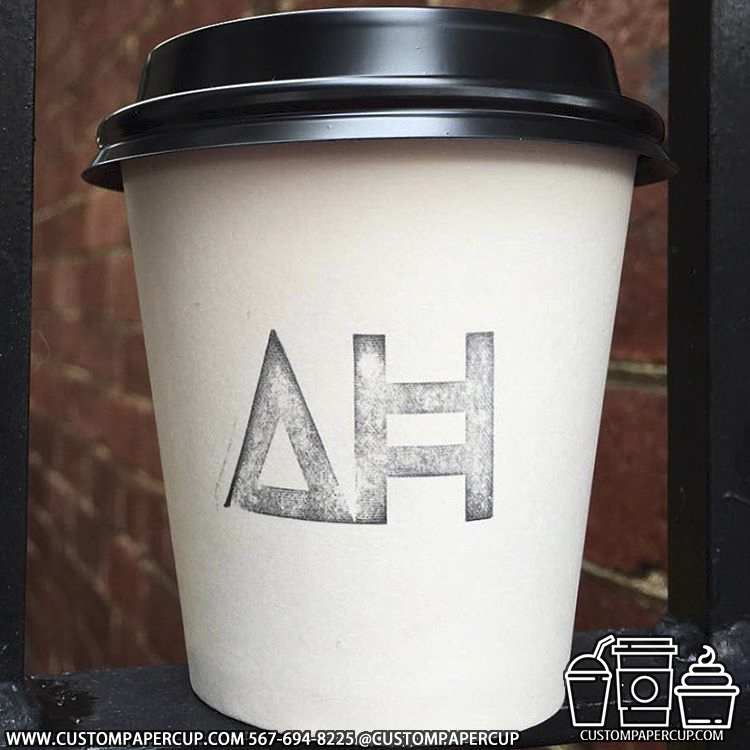 ah logo custom printed paper coffee cups