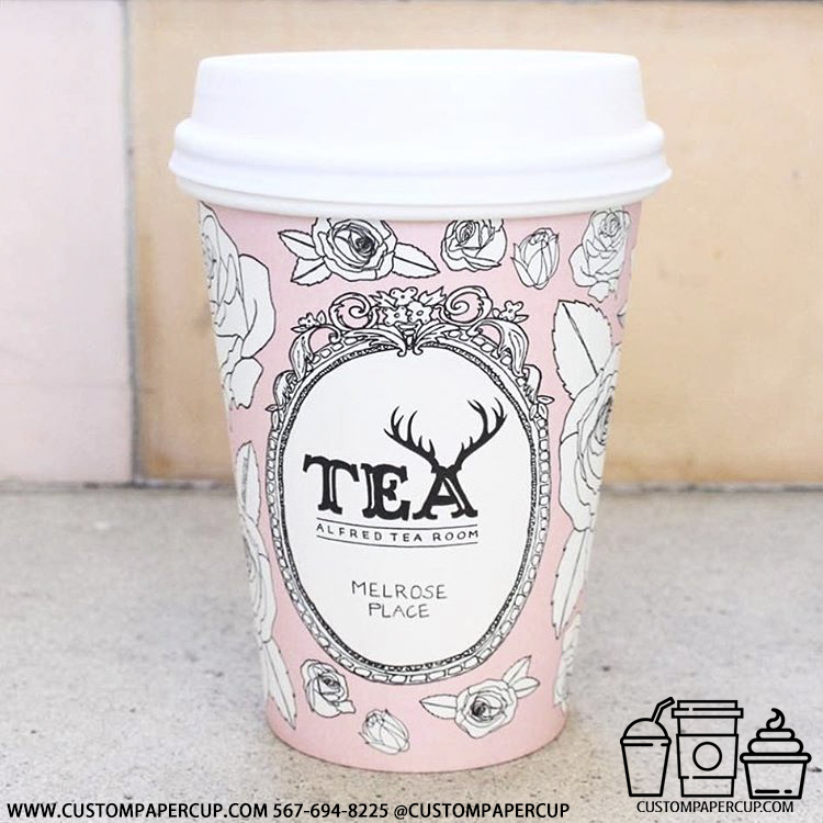 alfredtearoom melrose custom printed paper coffee cups