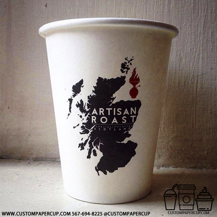 artisan roast ireland custom printed paper coffee cups