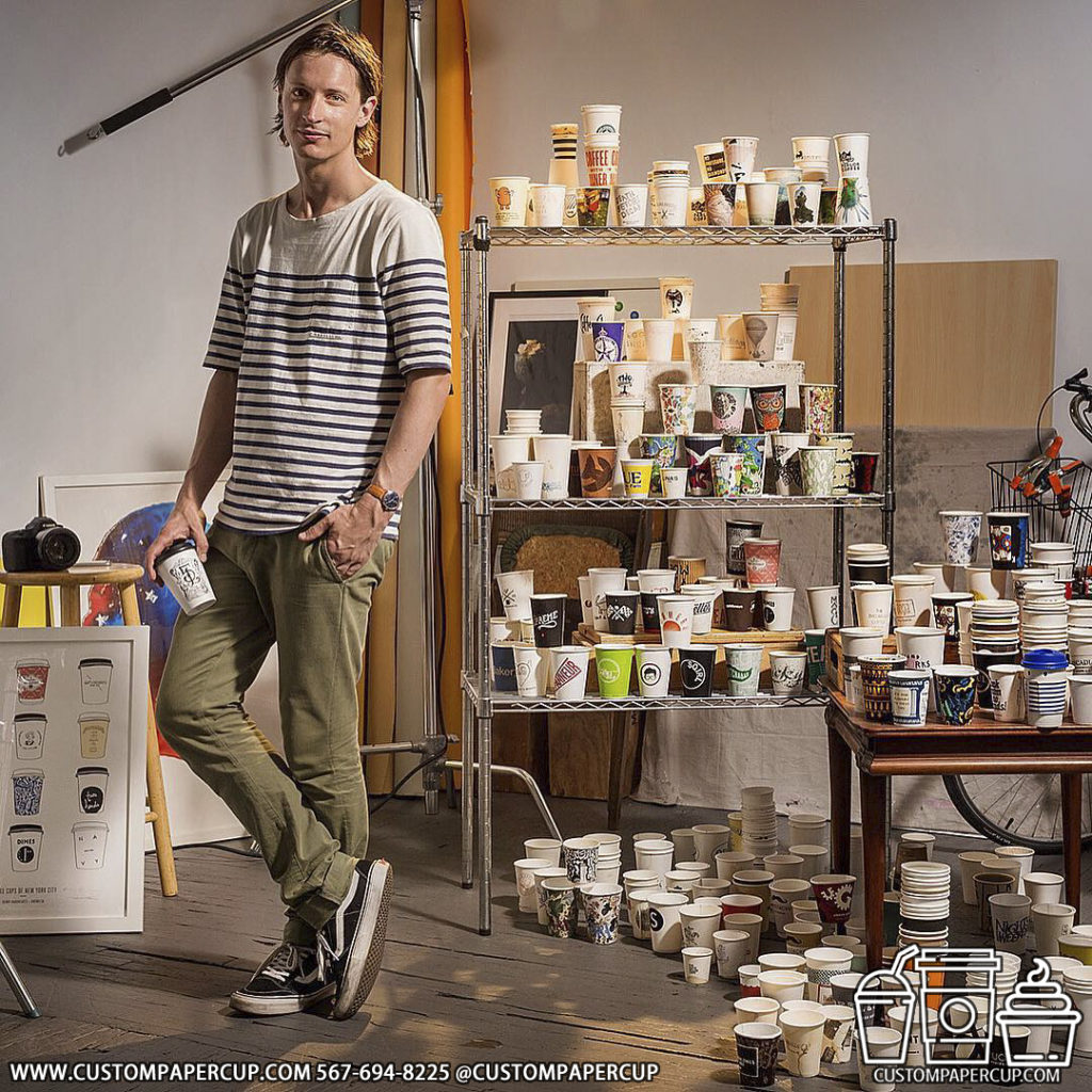 artist workshop custom printed paper coffee cups