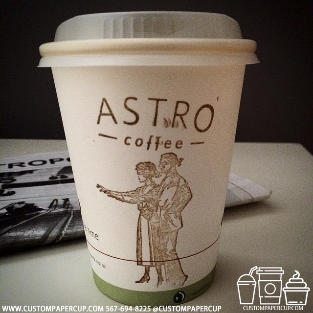 astrocoffee custom printed paper coffee cups