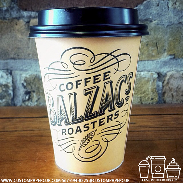 balzacscoffee custom printed paper coffee cups