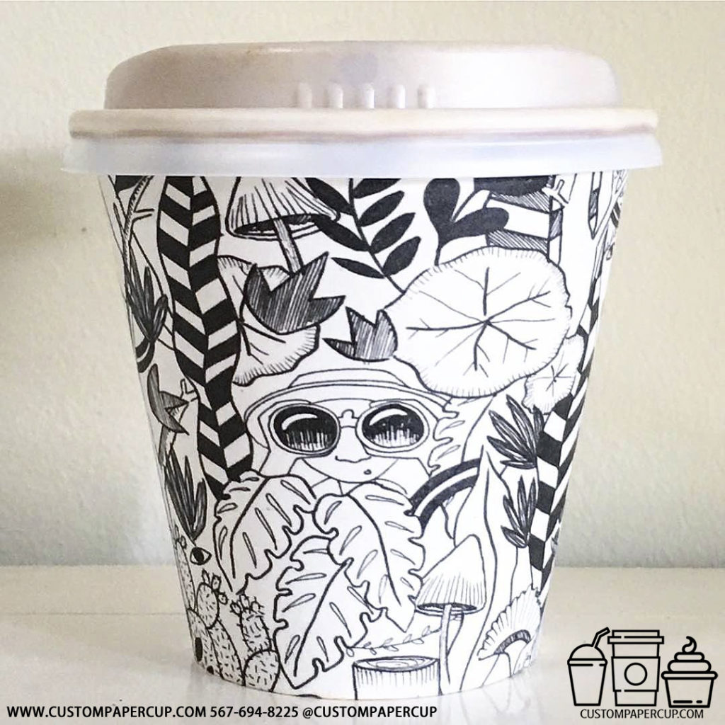 binoculars wild watch custom printed paper coffee cups