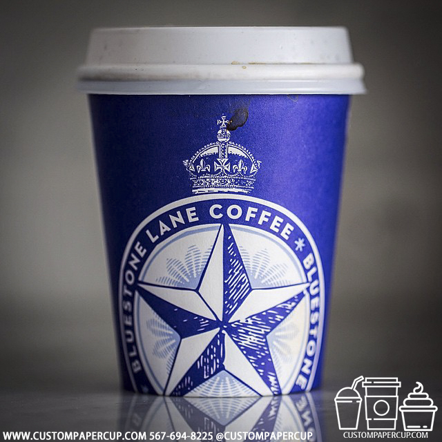 bluestonelanecoffee custom printed paper coffee cups