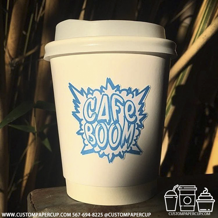 cafeboom explosion blow custom printed coffee cup
