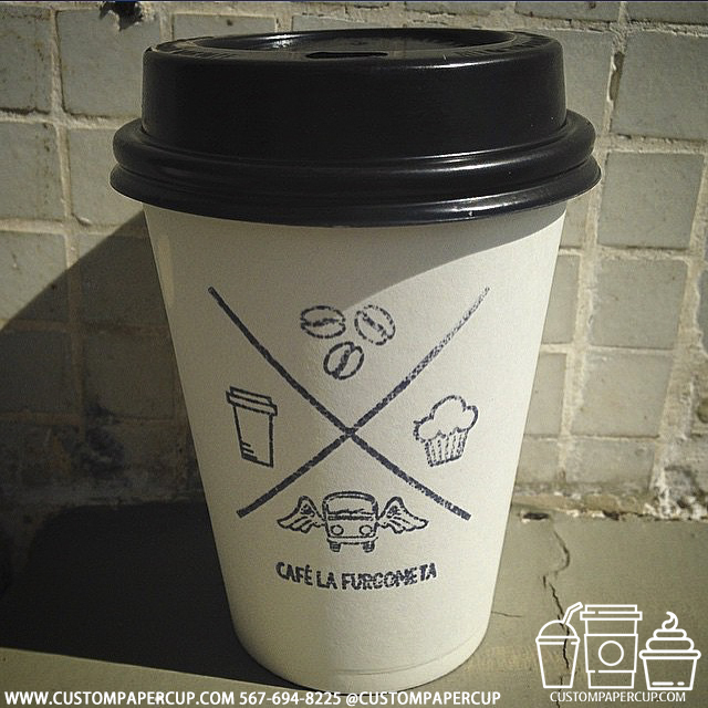 cafelafurgoneta custom printed paper coffee cups
