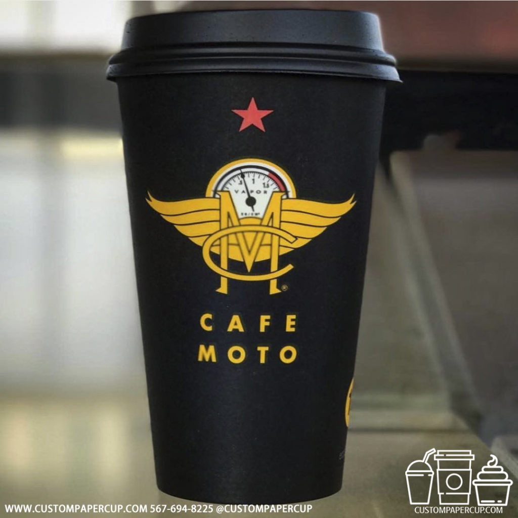 cafemoto logo start soviet custom printed coffee cup