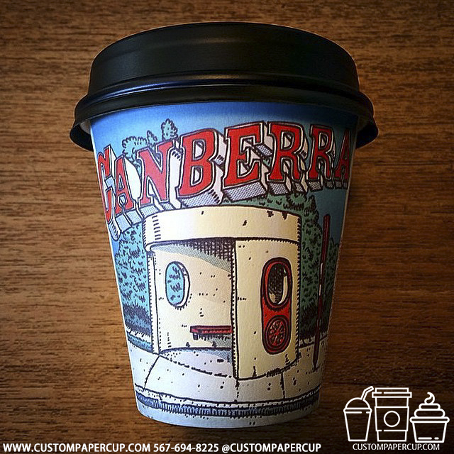 canberra waiting stop pavilion custom printed paper coffee cups