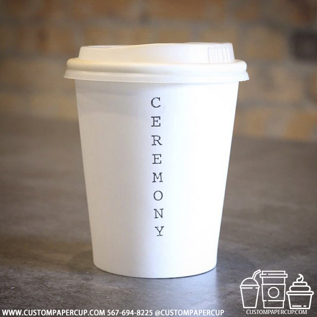 ceremony vertical custom printed paper coffee cups