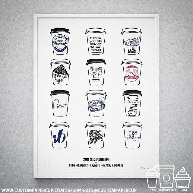 collection painting wall custom printed paper coffee cups