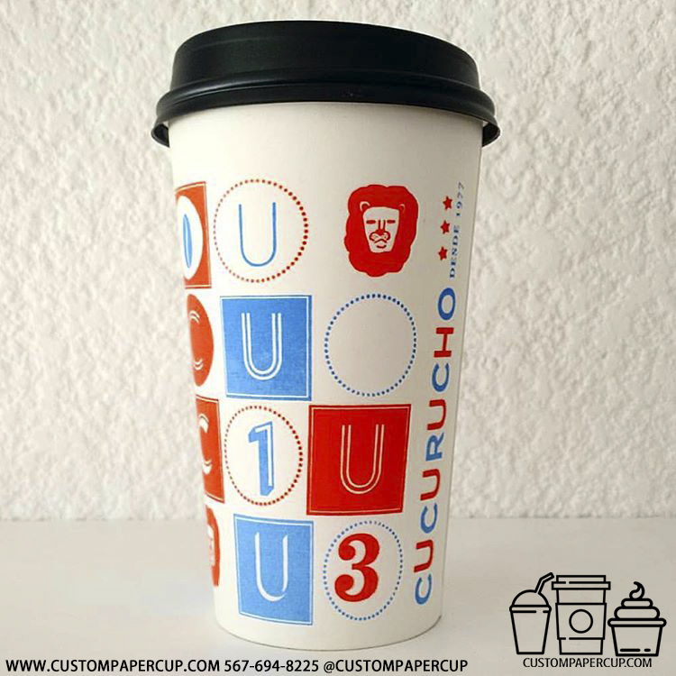 cucurucho mosaic custom printed coffee cup