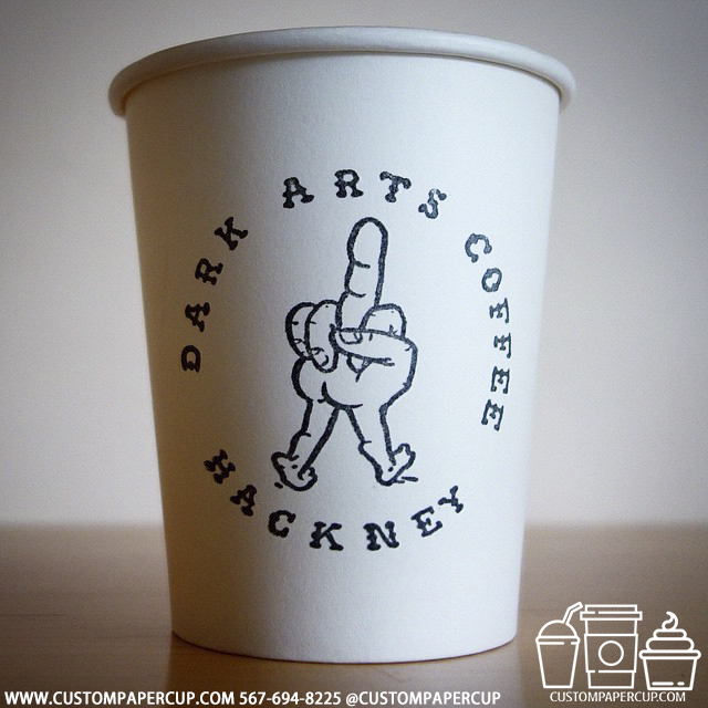 darkartscoffee hackney custom printed paper coffee cups