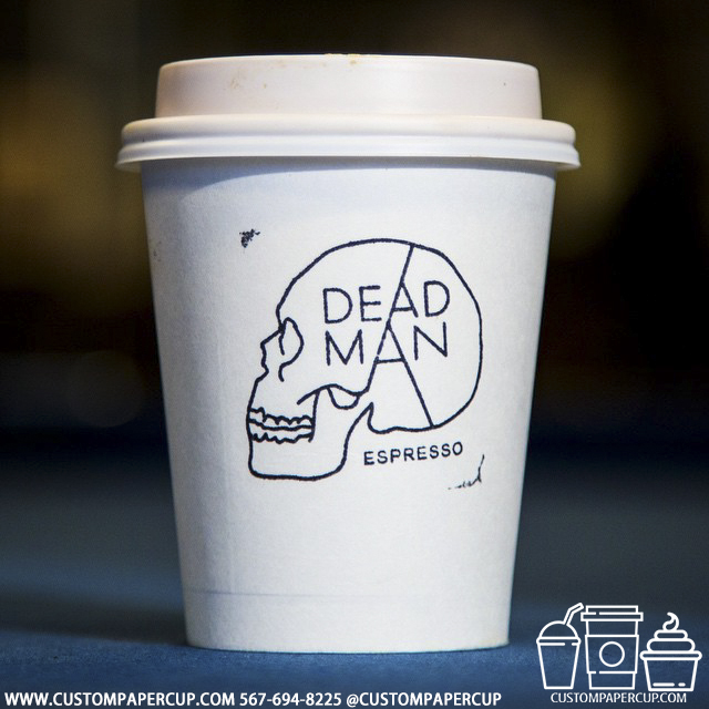 deadmanespresso custom printed paper coffee cups