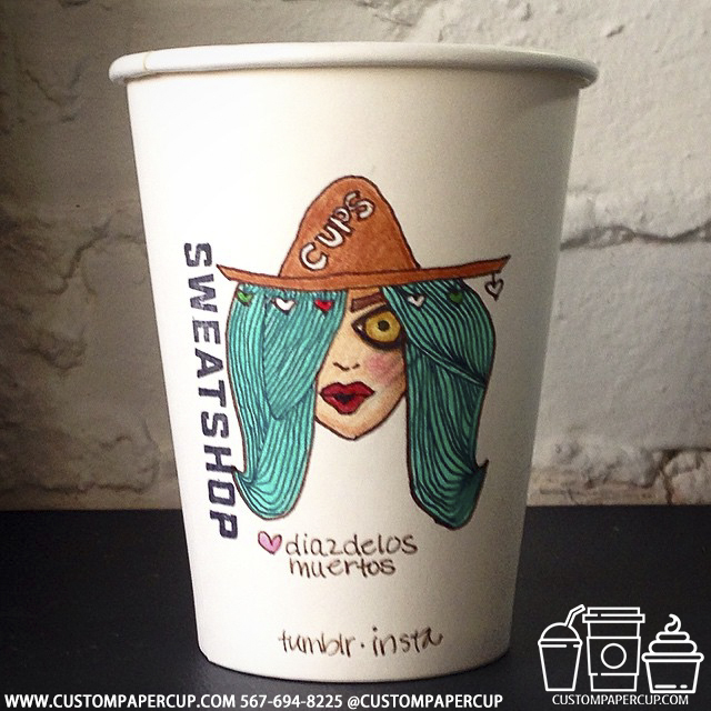 diazdelosmachos sweatshop custom printed paper coffee cups