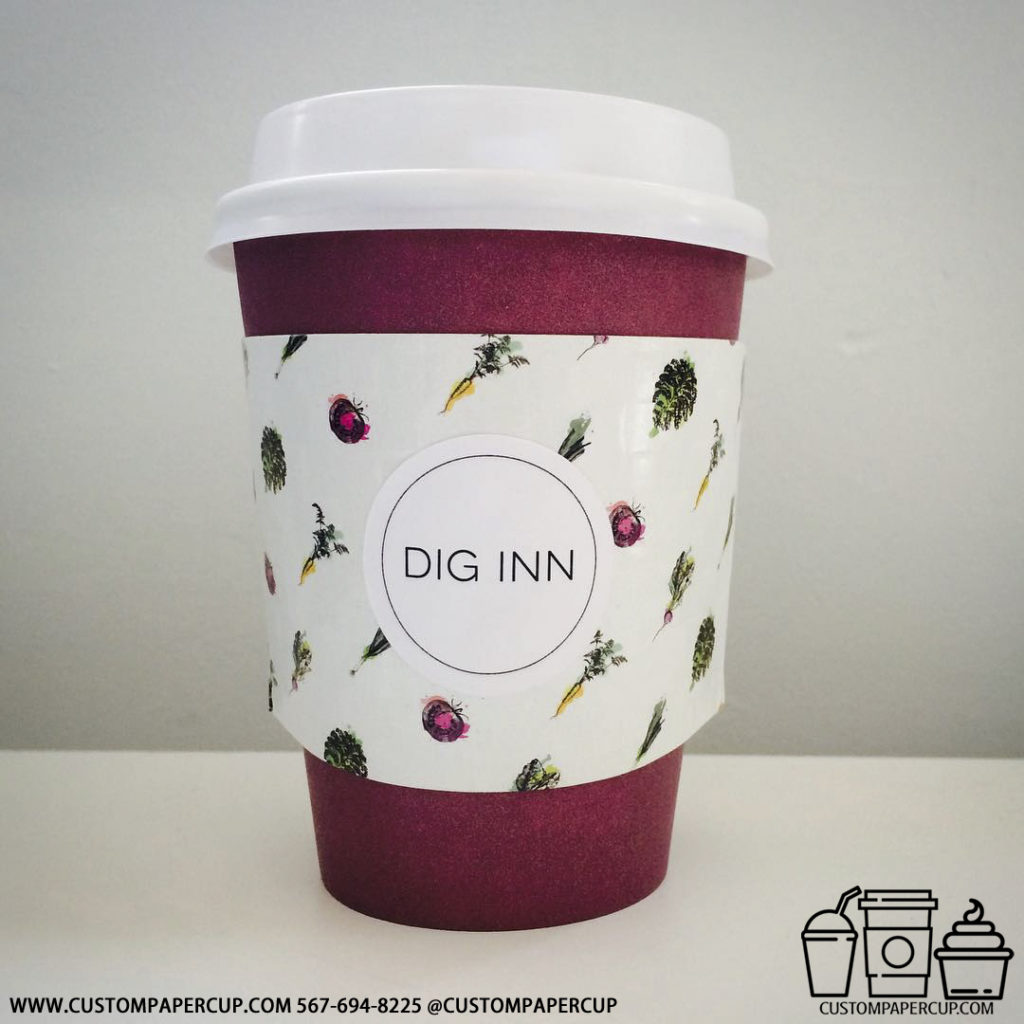 diginn sleeve carrot custom printed paper coffee cups
