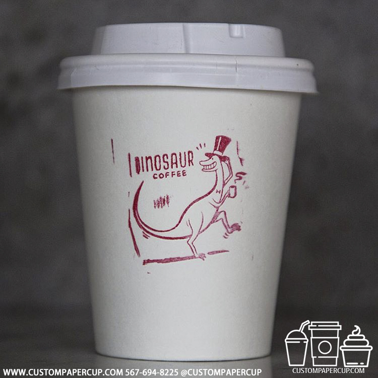 dinosaurcoffee gentlemen britain custom printed coffee cup