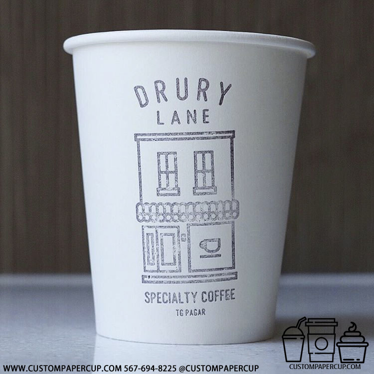 drurylane speciality logo house custom printed coffee cup