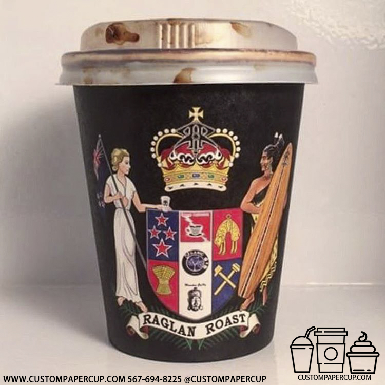 eaglesroast roayal wakeboard coat arms custom printed coffee cup