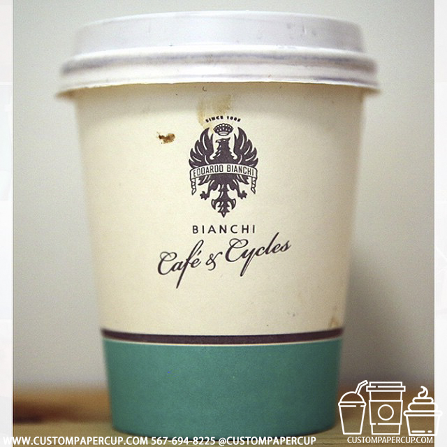 edoardo bianchi cycles custom printed paper coffee cups