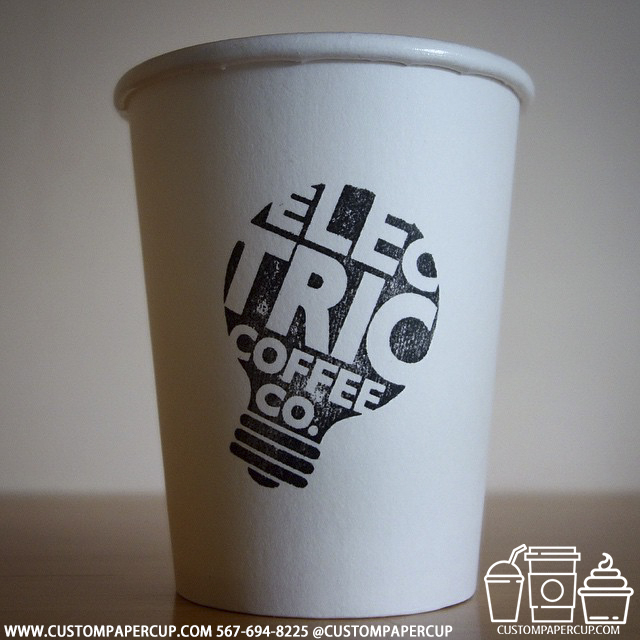 electriccoffee custom printed paper coffee cups