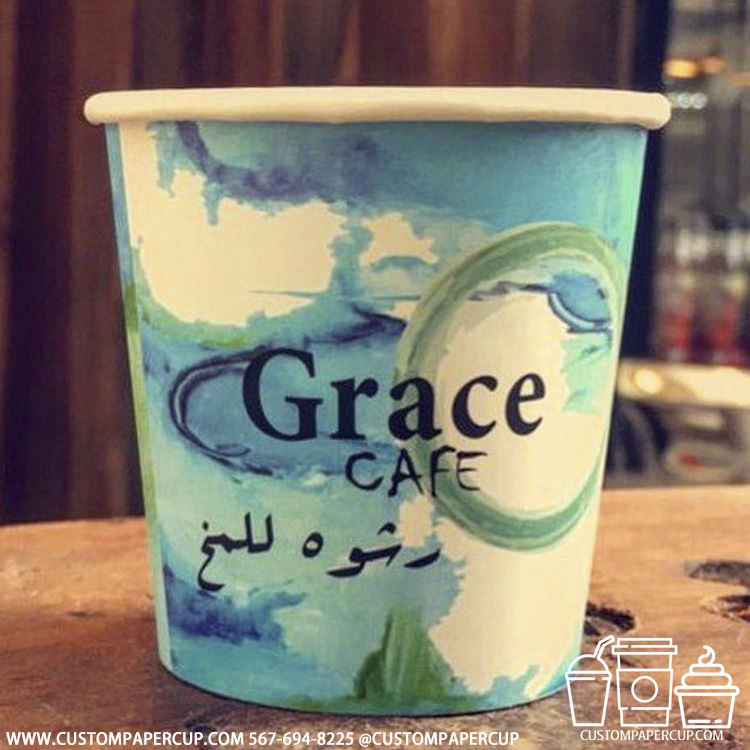 gracecafe art arabic custom printed coffee cup