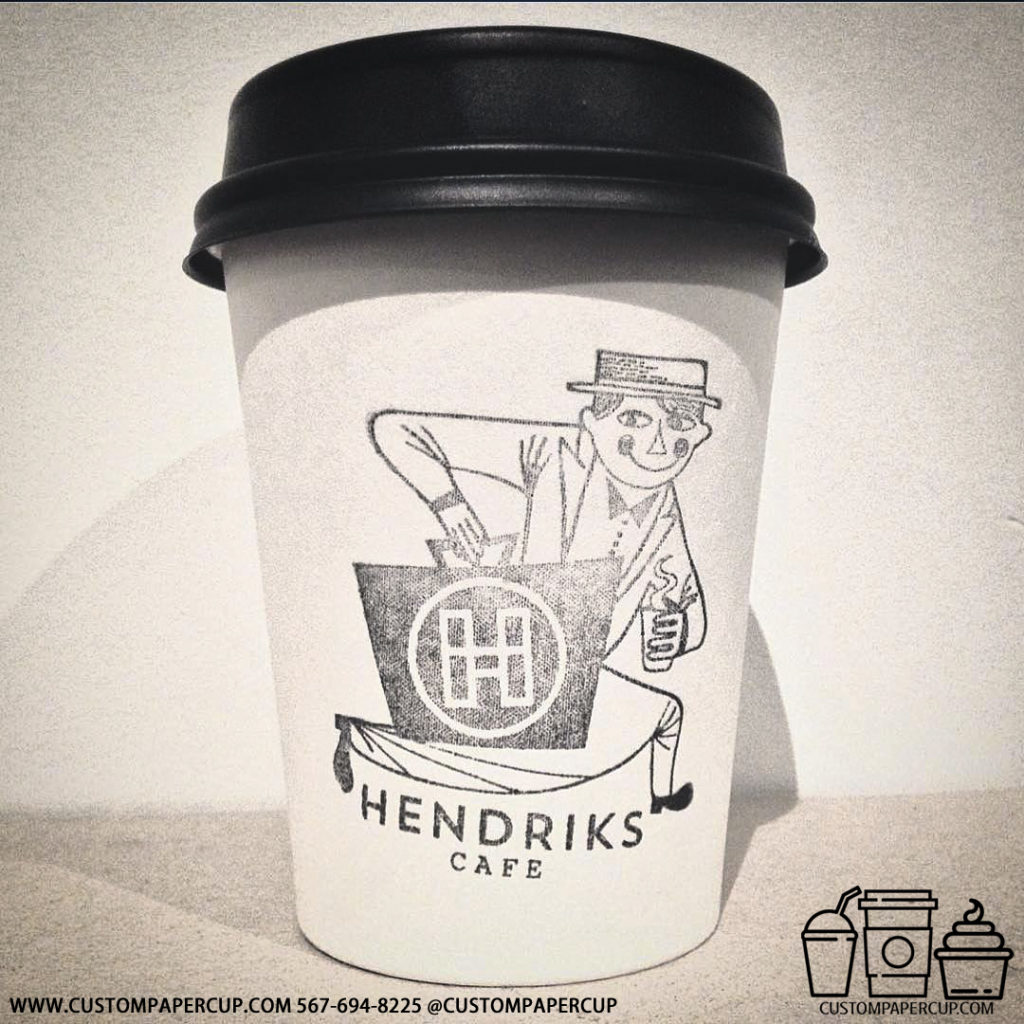 hendrikscafe custom printed paper coffee cups