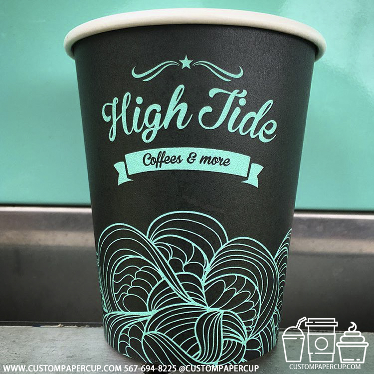 hightide custom printed coffee cup