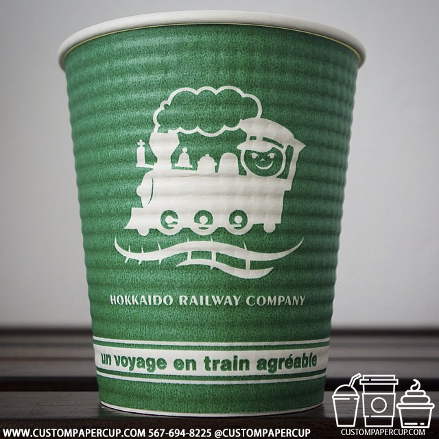 hokkaido railway company custom printed paper coffee cups