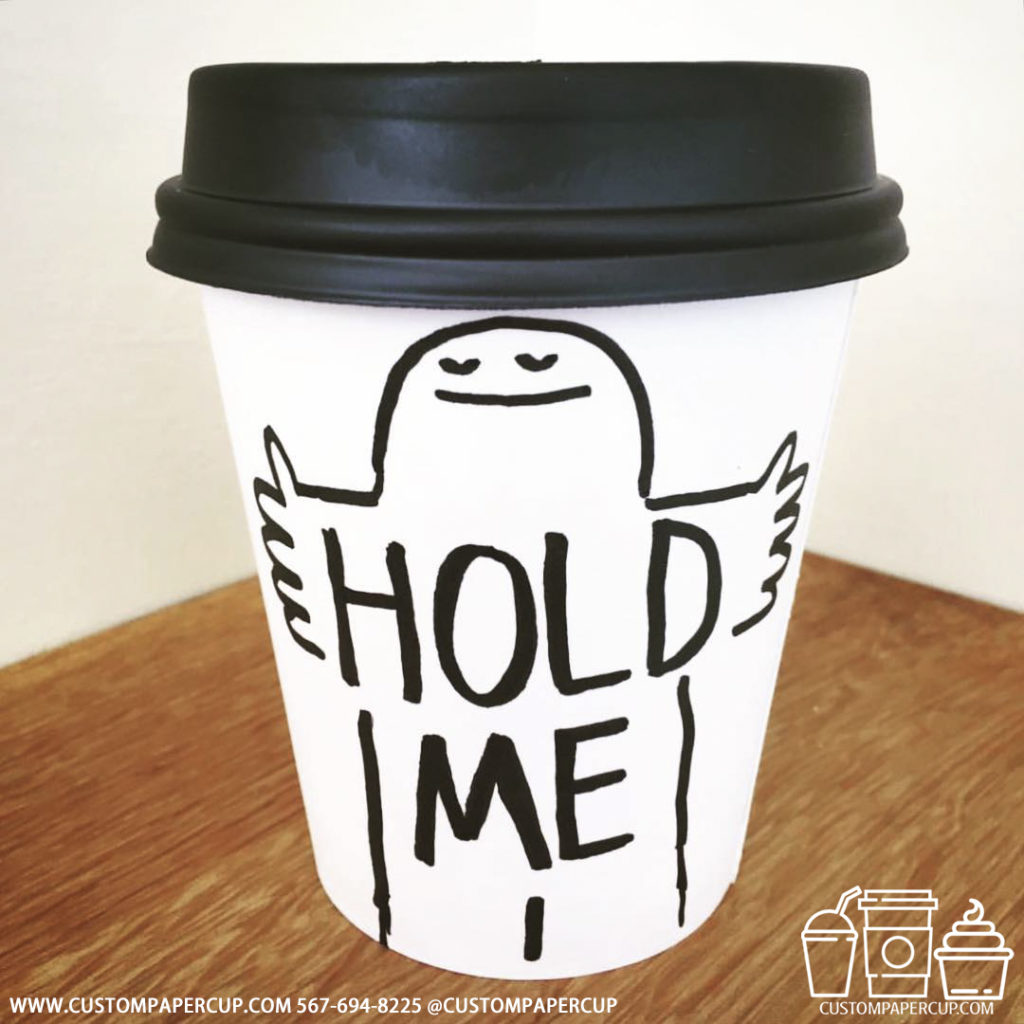 hold me hug fun custom printed coffee cup