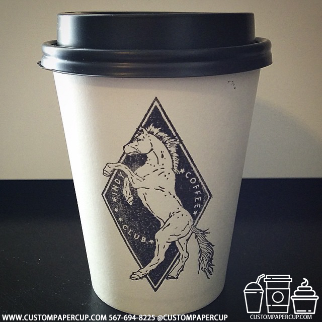 hotclubcoffee horse custom printed paper coffee cups