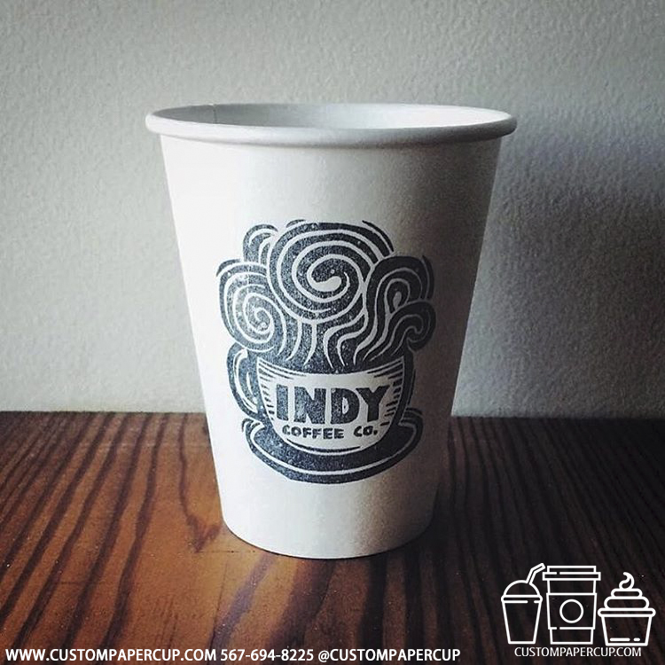 indycoffee custom printed paper coffee cups